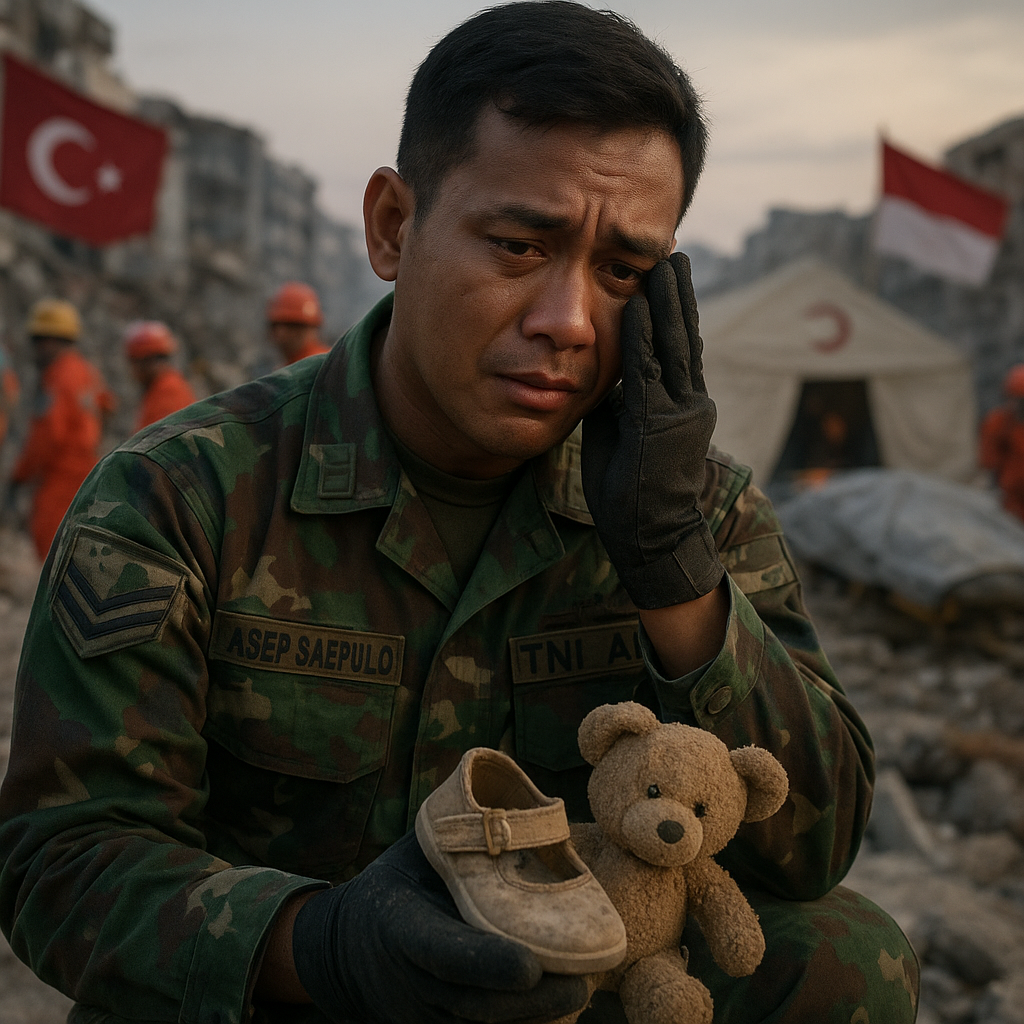 Kenangan Prajurit TNI AU di Medan Bantuan Kemanusiaan Turkiye: Air Mata Haru Saat Melihat Penderitaan Anak-anak