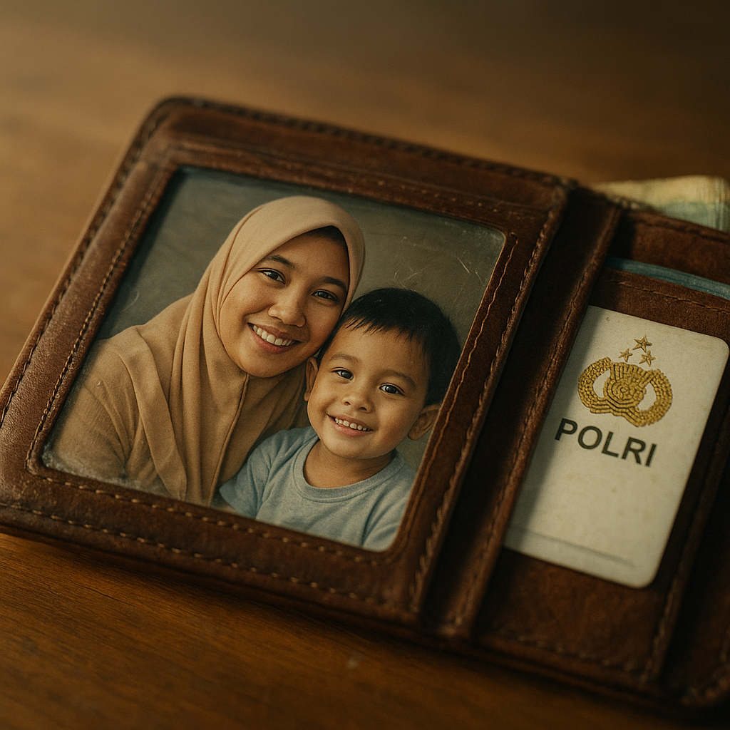 Foto Keluarga di Dompet: Kisah Bripda Arip Tewas dalam Tugas, Istri dan Anak Selalu Jadi Pengingat