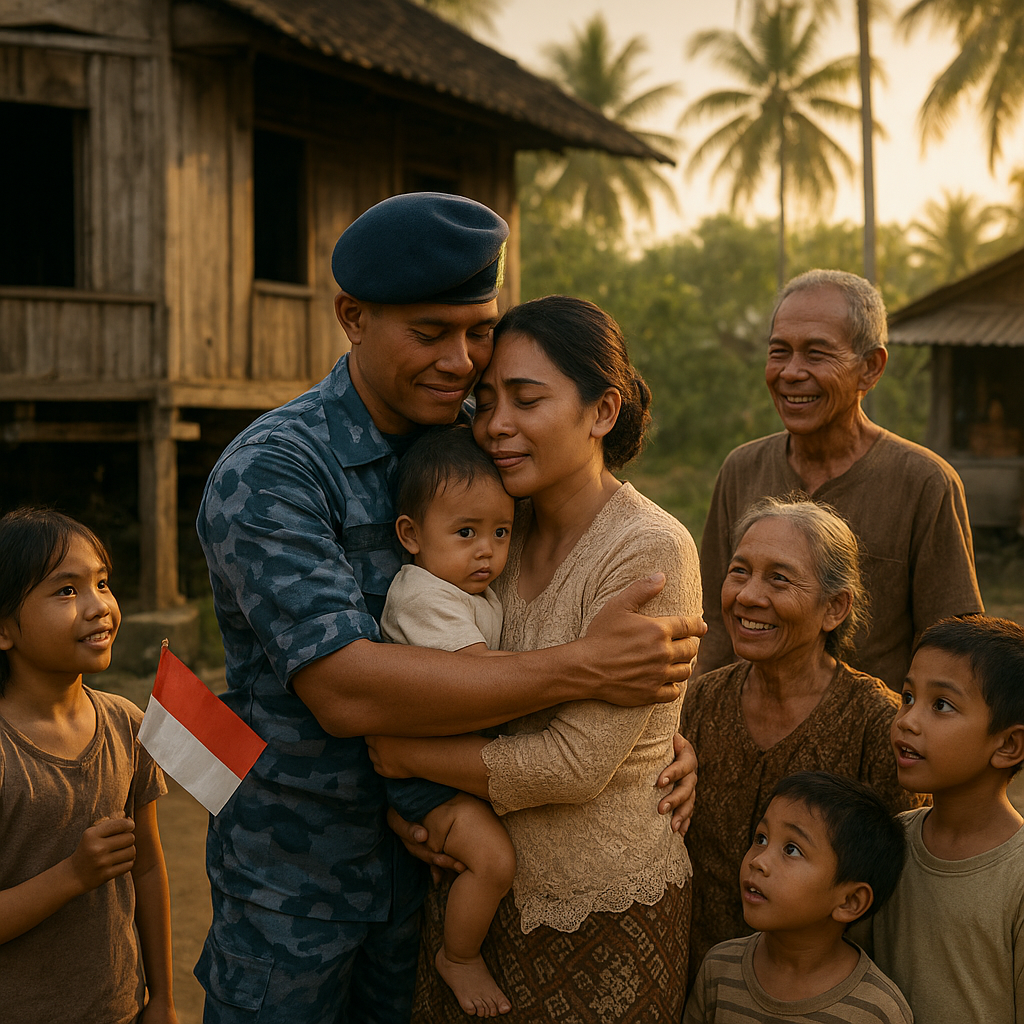 Kejutan Pulang Kampung: Prajurit TNI AU Kembali ke Desa Memberi Inspirasi Anak-anak