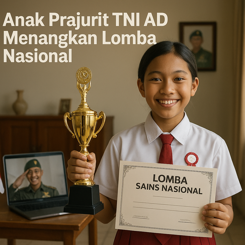 Anak Prajurit TNI AD Menangkan Lomba Nasional: Hasil Didikan Disiplin dari Ayah