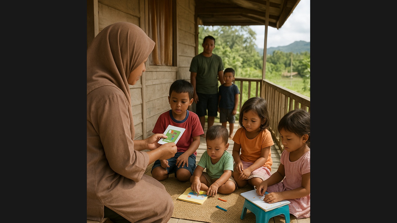 Ketegaran Istri Prajurit TNI AL Mengajar Anak-anak di Pos Terpencil Kepulauan Riau
