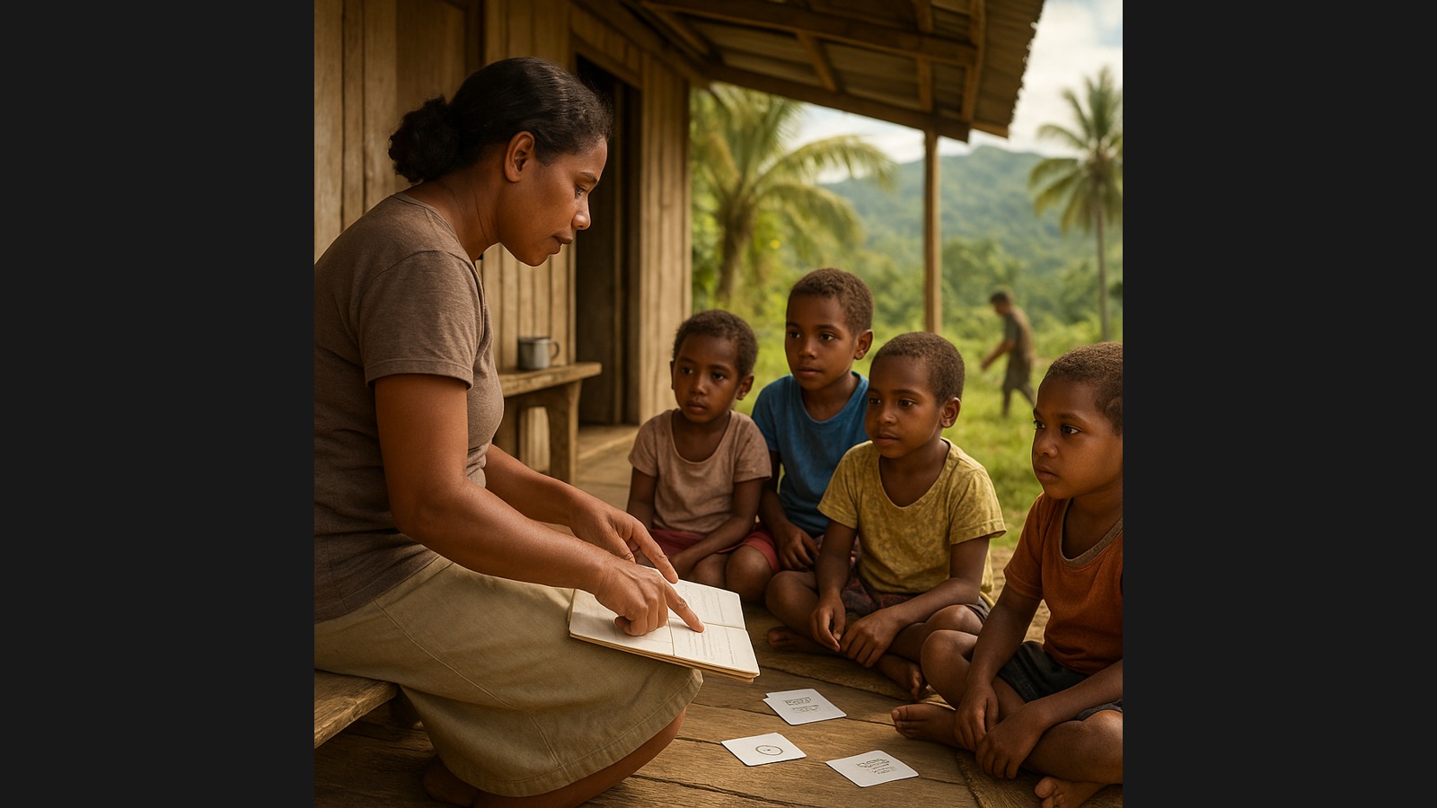 Istri Prajurit di Papua Jadi Guru Dadakan untuk Anak-anak di Pos Terpencil