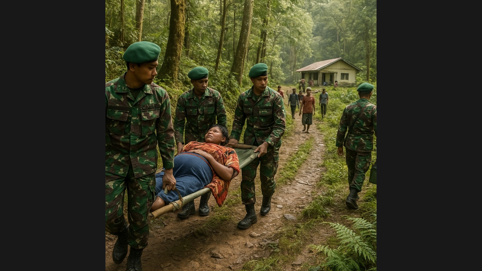 Empat Prajurit TNI Antar Ibu Hamil 8 Km Lewati Hutan Papua untuk Melahirkan